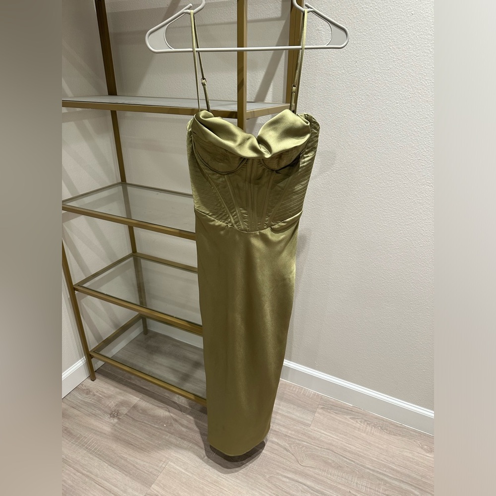 House of CB Olive Green Midi Dress - Picture 5 of 15